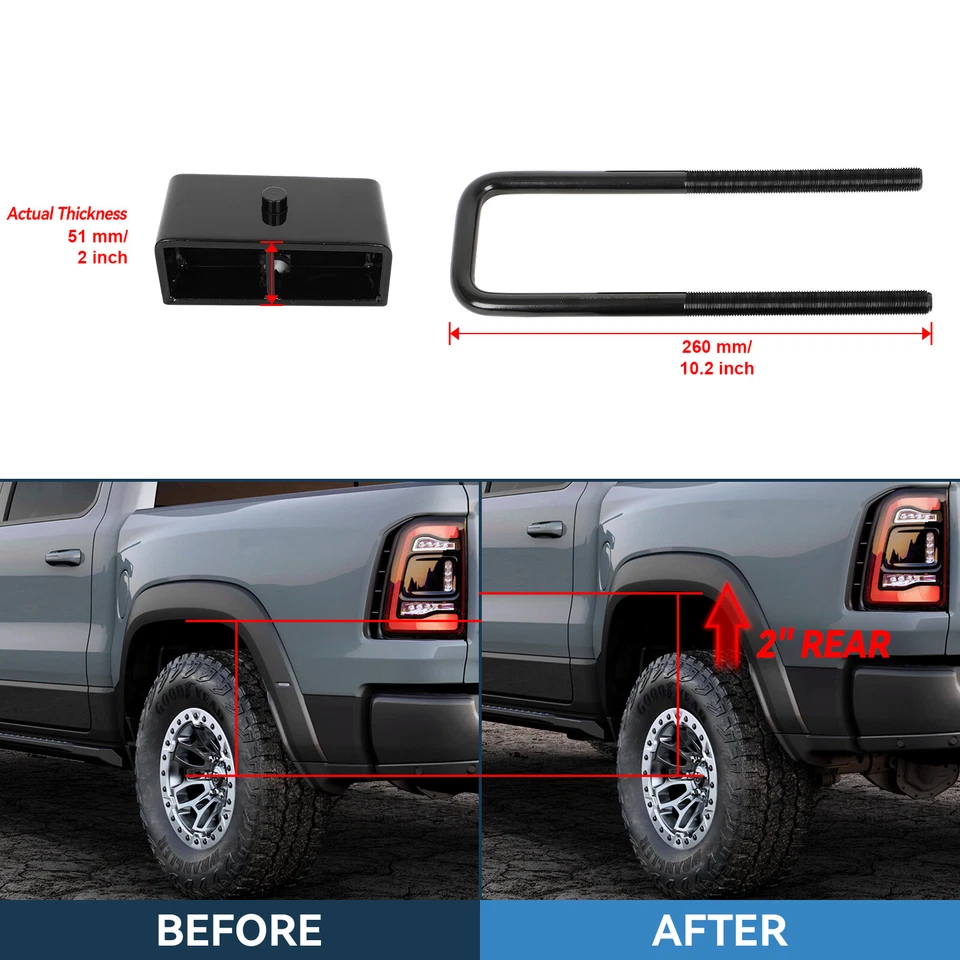 2" Rear Leveling Lift Kit For 1995-1999 Chevrolet Tahoe Suburban 1500 GMC Yukon Foto 2 de 4