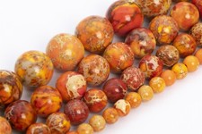 Red Orange Sea Sediment Imperial Jasper Grade AAA Round Beads 4/6/8/9-10/12MM