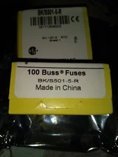 Qty 10 pcs BUSS FUSES-BK/S501-5-R, Ceramic 5A, 250V fast blow fuses 5x20mm