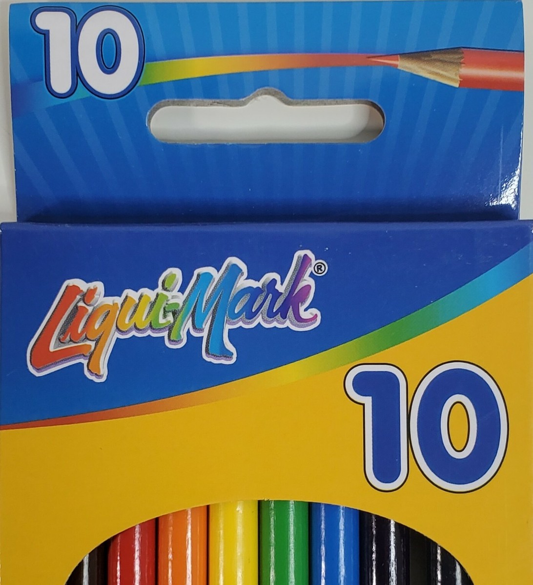 Liqui-mark Colored Pencils 10 each pack Total of 30 Pieces