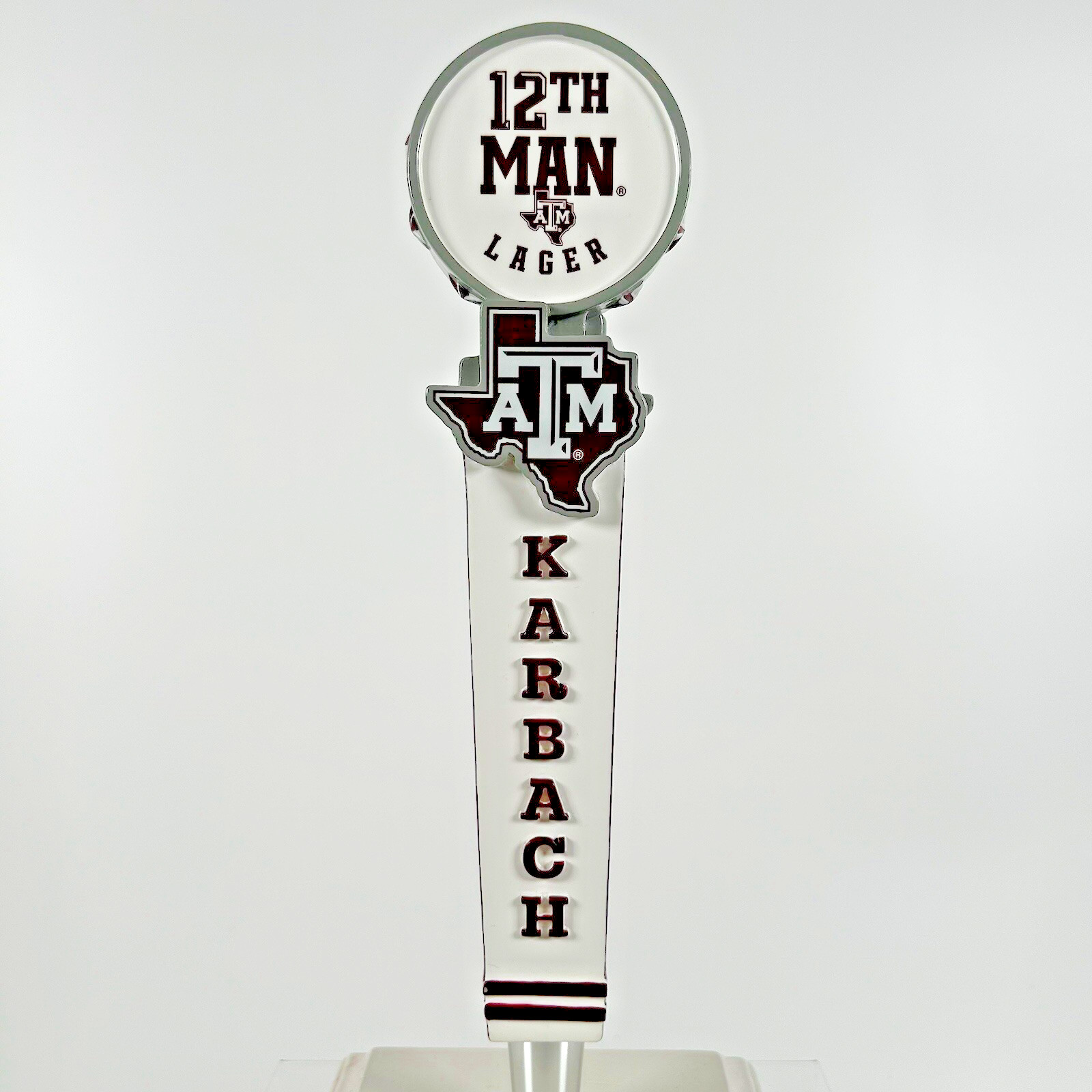 12th Man Lager Karbach Brewing Beer tap handle Texas A&M University Aggies NIB