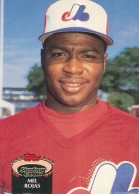 #489 MONTREAL EXPOS # MEL ROJAS BASEBALL CARD TOPPS STADIUM CLUB NFL 1992