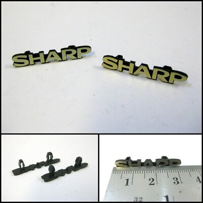 Genuine SHARP 2-Pin Audio Equipment Badge Logo Emblems (32mm)