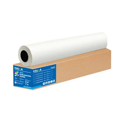 CALCA 95gsm 64in x 328ft Dye Sublimation Paper for Hard Substrates Heat Transfer
