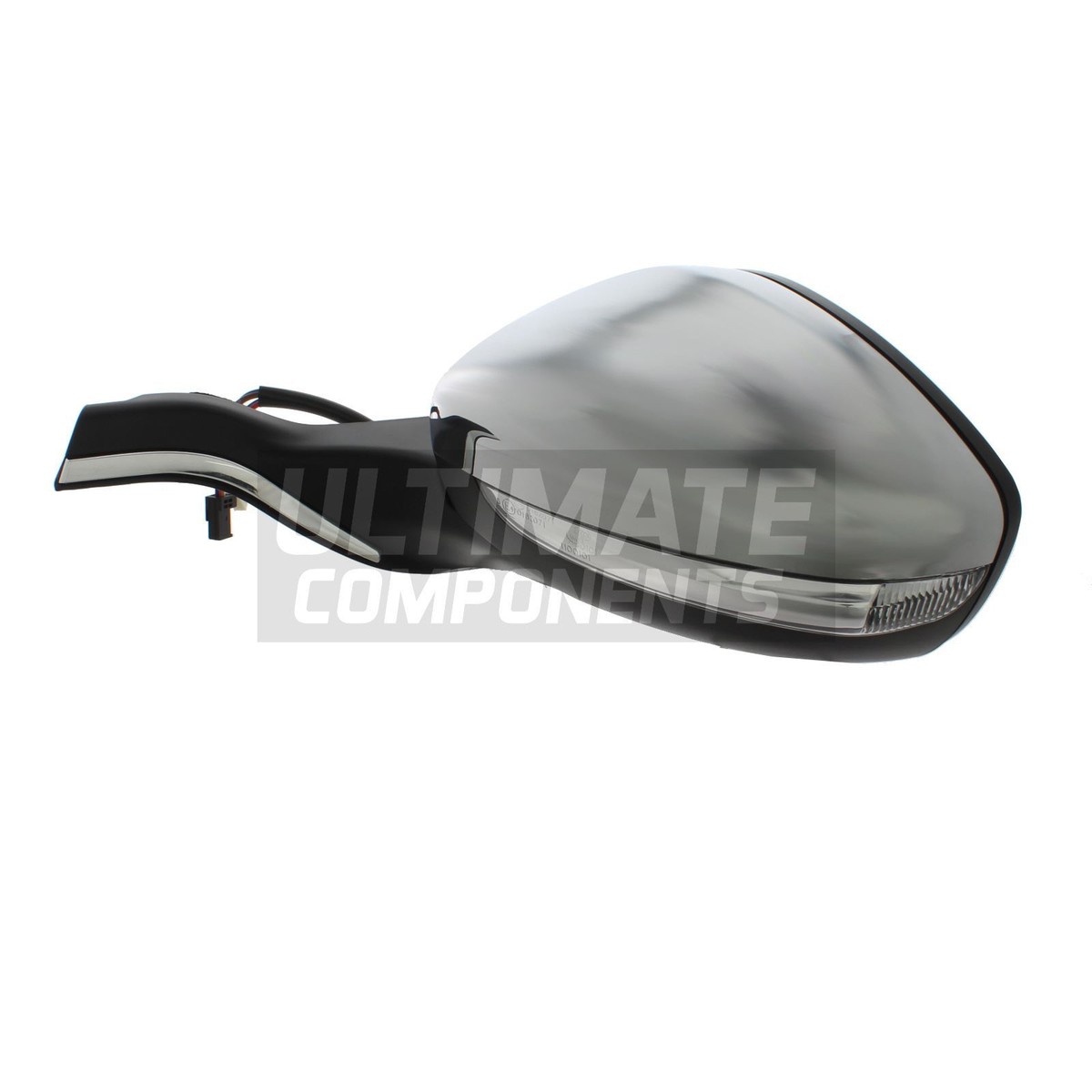 Side Left Passenger Primed Electric Wing Door Mirror For Peugeot