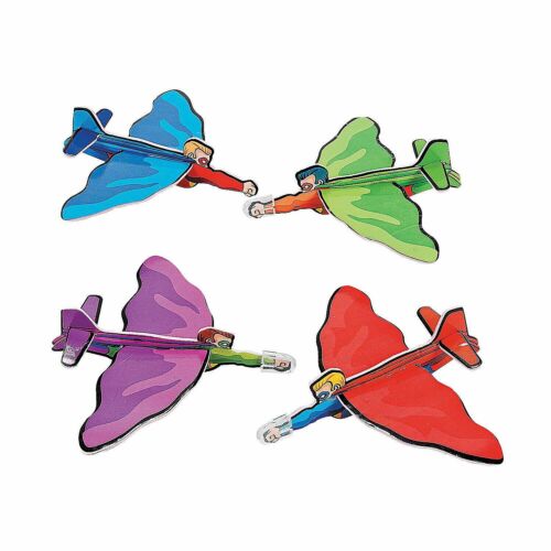 Superhero Foam Flying Gliders Party Favors Goodie Bag Loot Fillers 24 Pieces NEW