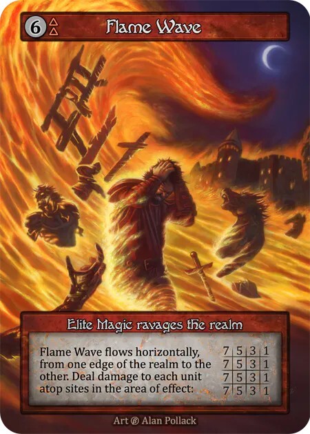 Sorcery TCG of Flame β foil FLAME WAVE - SORCERY TCG - BETA - PACK FRESH | eBay