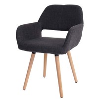 Esszimmerstuhl MCW-A50 Ii, Stuhl, Retro 50Er Jahre Design Textil, Dunkelgrau