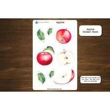 Apples Sticker Sheet | Planner and Journal Stickers | Decoration Stickers