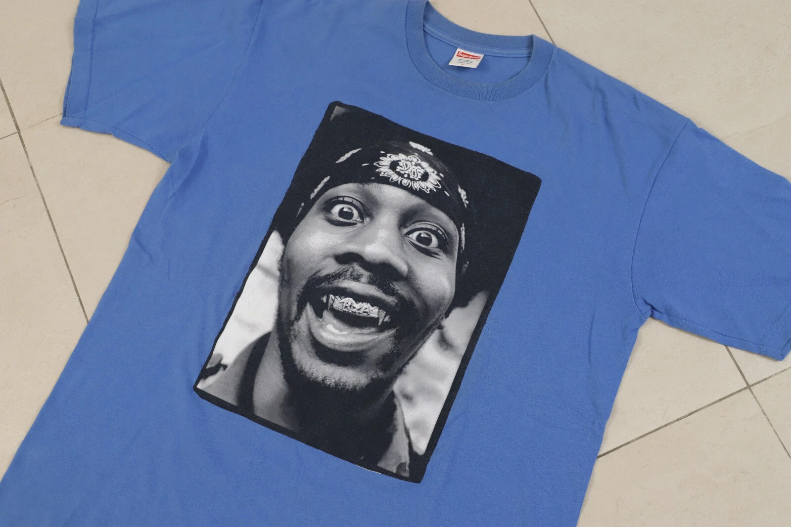 Tee shirt bleu Supreme 2005 RZA David Corio taille L