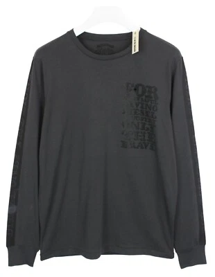 T-Shirt DIESEL Pour Homme XL Pull Col Rond Manches Longues Stretch Gris Foncé - Photo 1/4