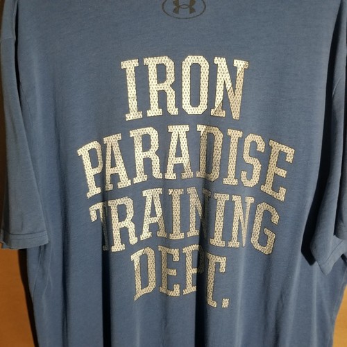 Under Armour Graphic Bull T Shirt Men's Sz XL. Blue Athletic Work Short Sleeve - Picture 9 of 9
