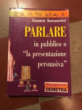 PARLARE IN PUBBLICO O "LA PRESENTAZIONE PERSUASIVA" C. Sansavini