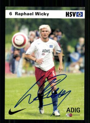 Raphael Wicky  Autogrammkarte Hamburger SV 2004-05 Original Signiert