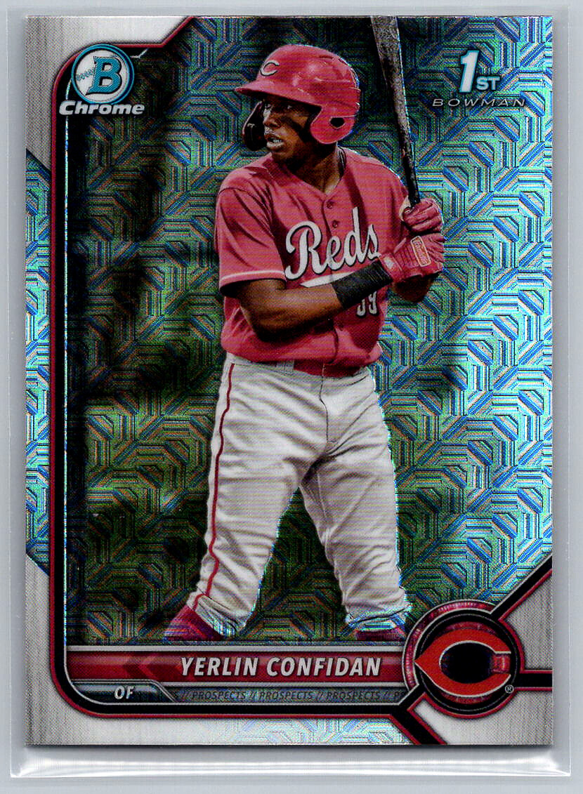 BCP-187 Yerlin Confidan Cincinnati Reds 2022 1st Bowman Chrome
