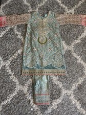 Maria B Master Replica Festive Party Wedding Dress Pant Banarsi Salwar kameez L