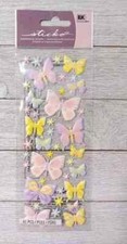 pastel butterfly fun stickers EK success dimensional puffy pastel 53pc set new