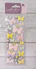 pastel butterfly fun stickers EK success dimensional puffy pastel 53pc