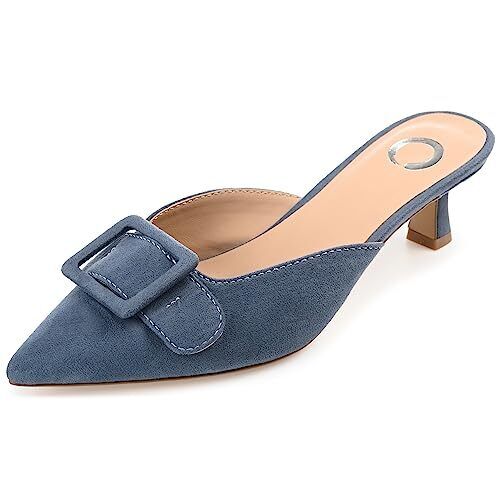 Journee Vianna Womens' Kitten Heel Pointed Toe Pumps