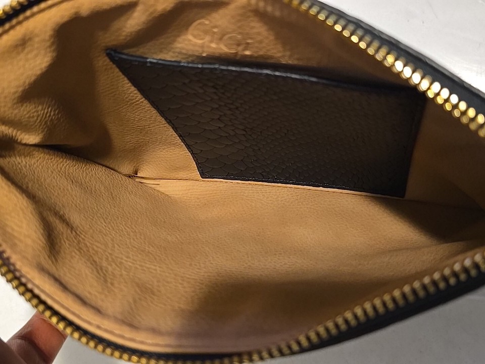 GiGi New York Embossed Python Leather UBER CLUTCH eBay