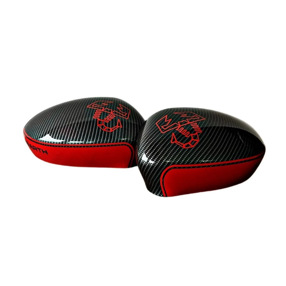 Coprispecchietti In Fibra Di Carbonio Per Renault Megane 2 MK2 (2002-2009) - 2 Pezzi, Nero Lucido, Protezione Anti Graffio