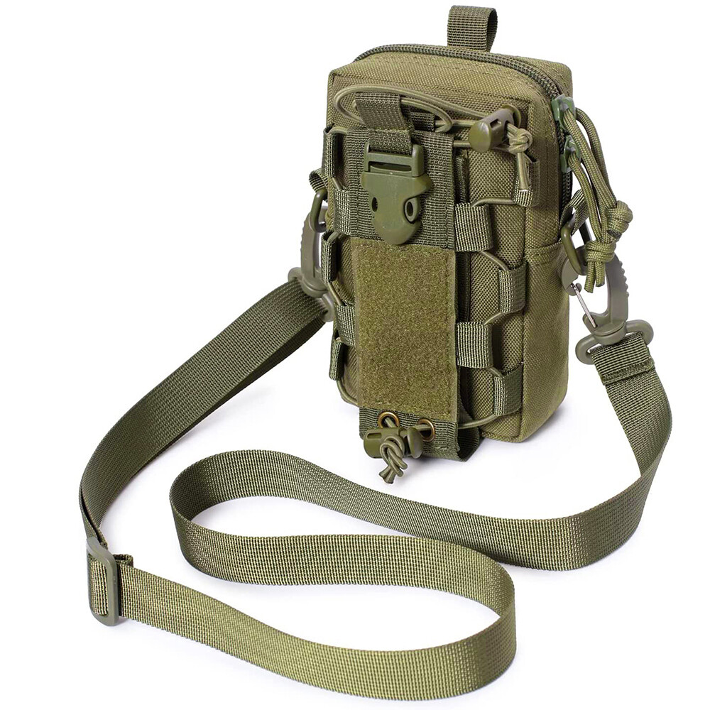 Tactical Molle Waist Bag Strap Shoulder Strap Portable EDC Nylon Waterproof Bag