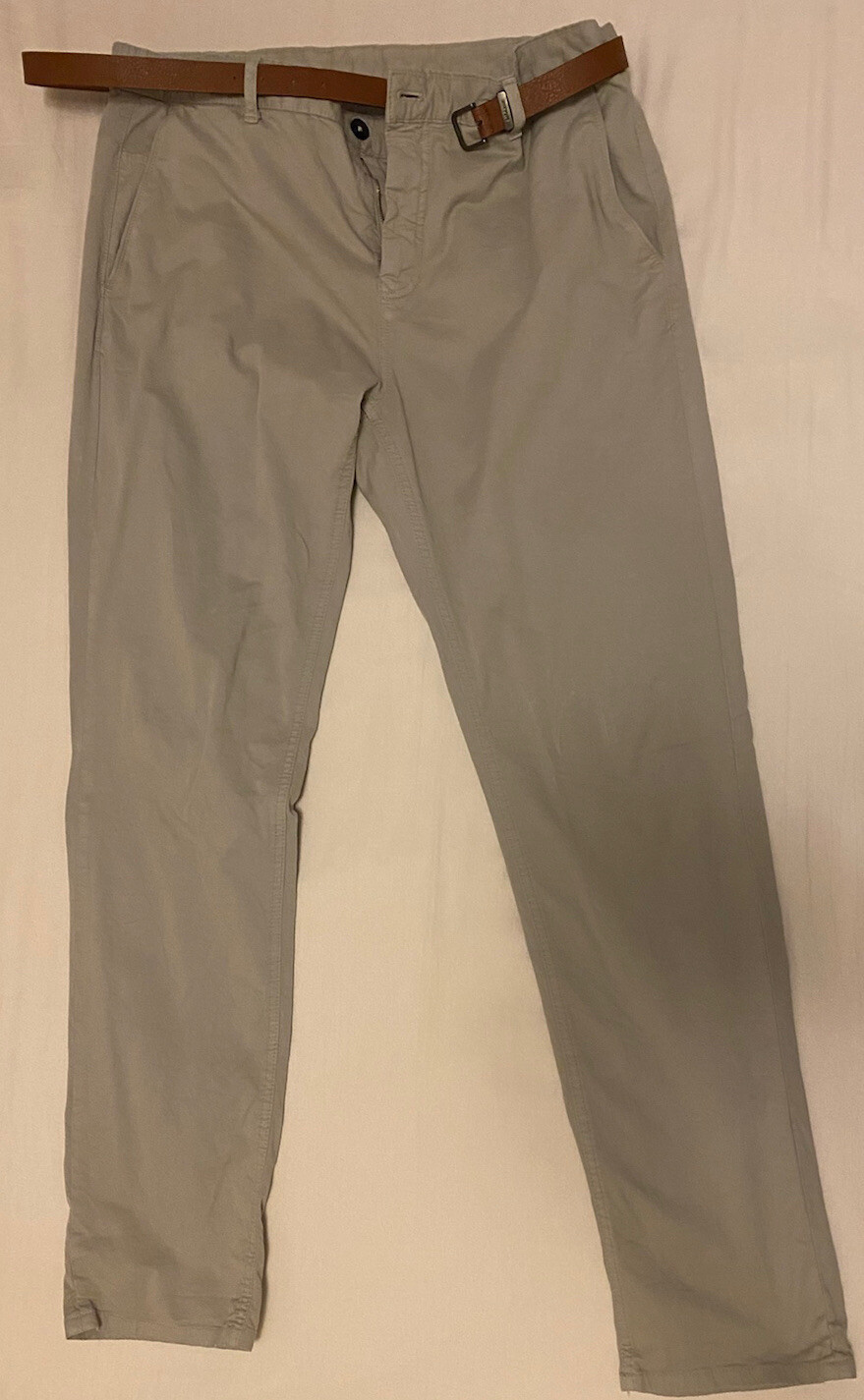 zara man pants basic collection size 38 grey - image 2