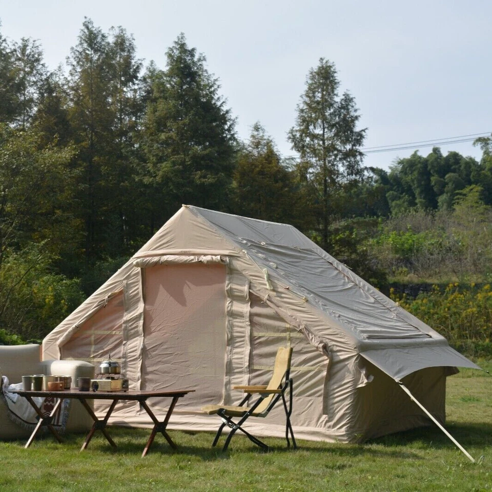 Tienda de campaña inflable portátil de aire Tienda de campaña Tienda de glamping de fácil configuración 4-6 personas Foto 2 de 4