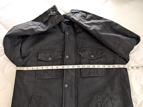 Chaqueta LEVIS Para Hombre S Negra Denim Camionero Cuello Simulado Bolsillos a Presión Informal Motociclista - Imagen 13 de 14