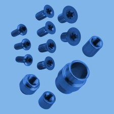 Fit For Spyderco Paramilitary 2 PM2 Blue Titanium Screw Set Pivot Dress Kit A2