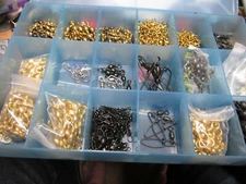 BJ] large lot of misc. barrel swivels & 3 ways plus some snap swivels, Most are