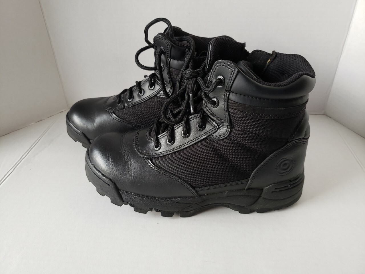 Zip Black Leather Boots 116401 Size 