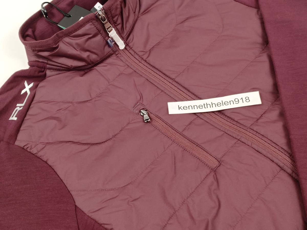 RLX RALPH LAUREN 7/15 HYBRID MOCKNECK GOLF JACKET RED RLX RALPH LAUREN 7/15 HYBRID MOCKNECK GOLF JACKET RED