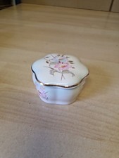 Vintage Royal Worcester  - Palissy - Trinket Box White With Flowers