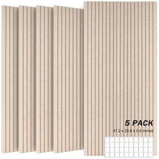 Large Acoustic Wall Panels, 5 Pack,47" x 23.6",Deep Camel Deep Camel