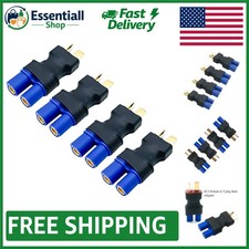 Easy Install 4-Pack T Male to EC3 Female Adapters for Lipo Battery Connections