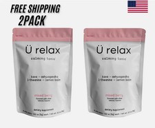 U Relax Calming Tonic- 15 Packets MIXED BERRY Flavor Relax Calming Drink 2 pack.