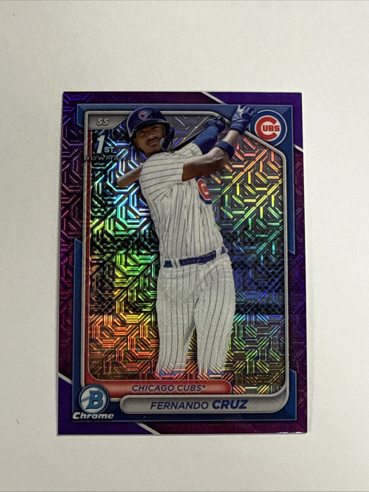 2024 Bowman Chrome #BCP-197 Fernando Cruz 1st Purple Refractor #/250 Chicago
