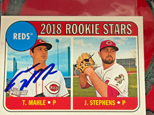 Tyler Mahle 2018 Topps Heritage #339 Cincinnati Reds In-Person Auto Rookie RC