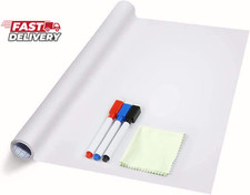 ZNCMRR 78.7"X17.7" Whiteboard Sticker for Wall White Board Contact Paper Dry Era