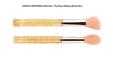Limited Edition Coach x Sephora Makeup Brush Set 2pc   Discontinued Collectibl