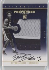 2016 Panini Preferred Rookie Silhouettes Prime 10/25 Deyonta Davis #34 Auto 0c3