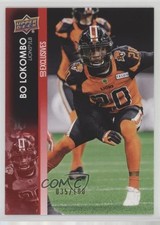 2022 Upper Deck CFL Exclusives 35/100 Boseko Lokombo Bo Lokombo #57 h8y