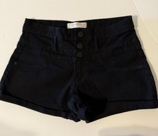 No Boundaries NoBo Women s Size 9 Jet Black Shorts Casual Stretch NWOT
