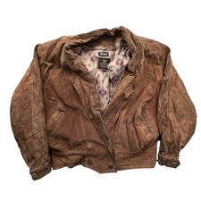 Vintage Byrnes Baker Thinsulate Lined Suede Leather Bomber Jacket Women Medium