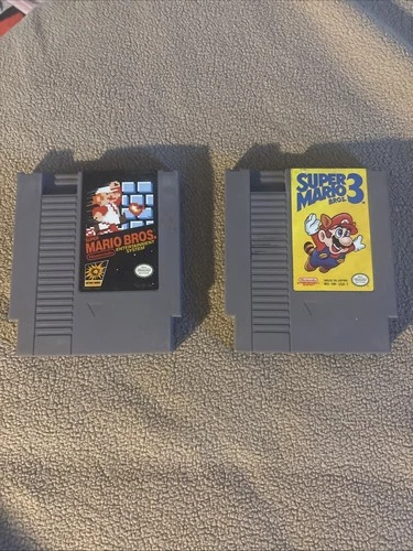NES Super Mario Bros 1 & 3 Bundle Cartridges Only (2 Games)