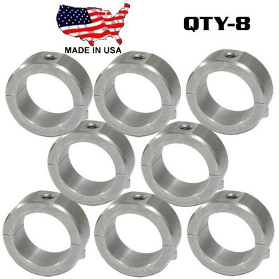 8 pc - 2 Bolt Steel Universal 3'' Fabrication Bar Clamps with 3/8'' Thread Mount