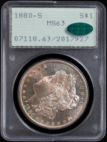 1880 s Morgan Silver Dollar PCGS MS-63 CAC
