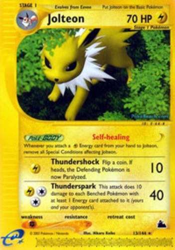 NM-Mint Jolteon - 13/144 - Rare Pokemon Skyridge