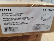 TOTO SS113 01 SoftClose Round Closed-Front Toilet Seat and Lid in White